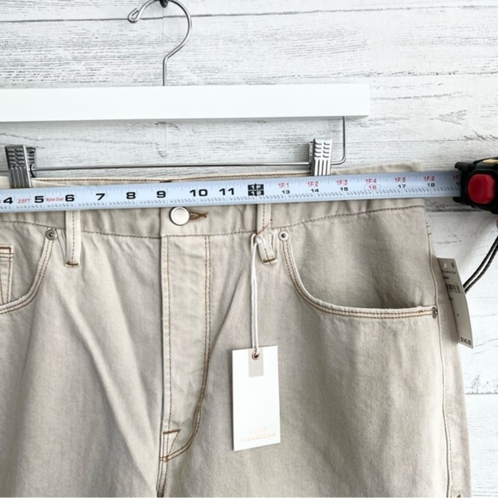 Good American Straight Leg Jeans in Bone - Picture 9 of 15